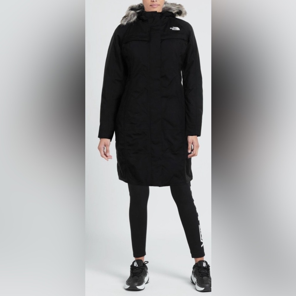 NWT-The North Face Women's Black Trench Coat- Size XS